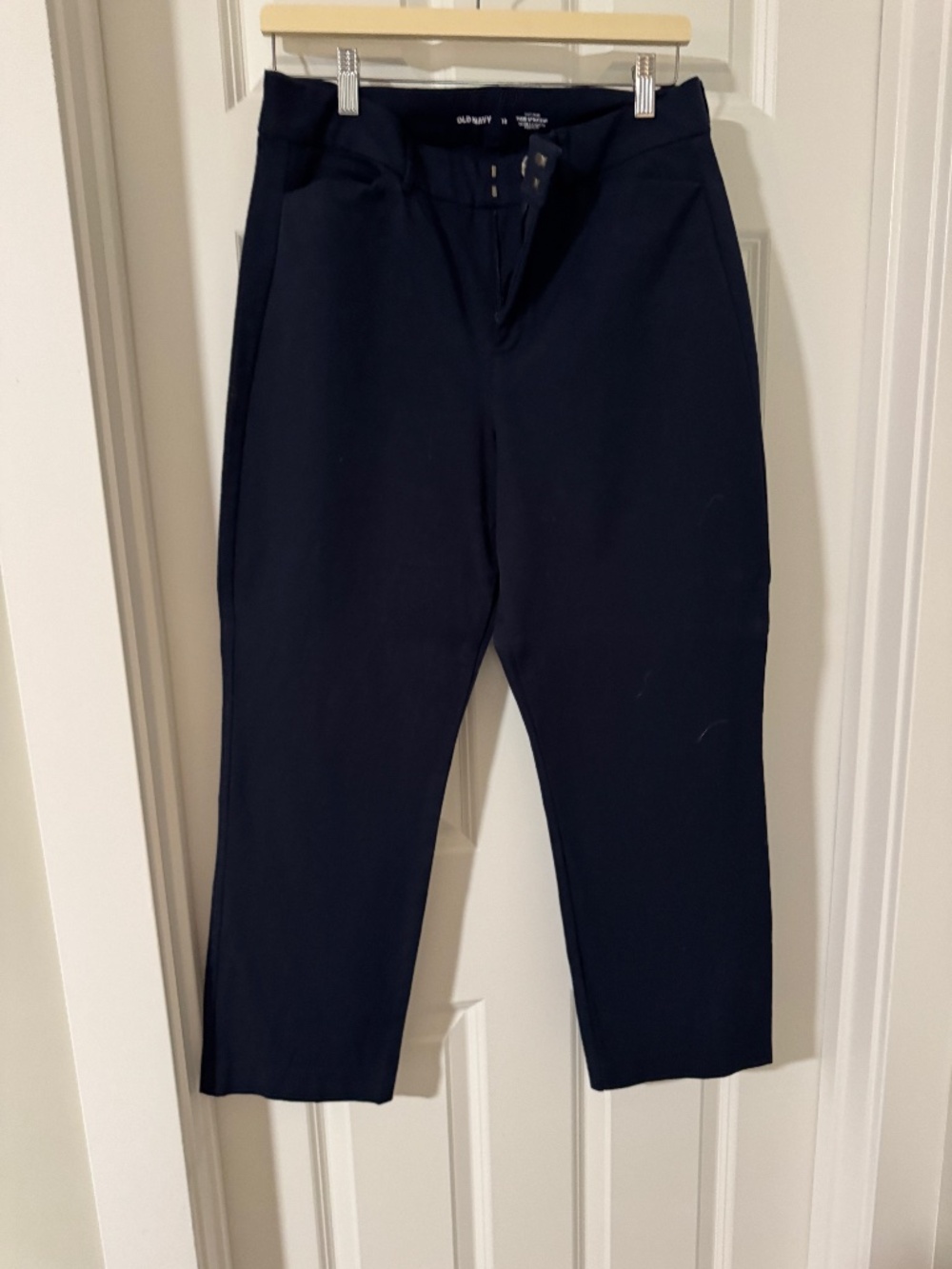 Old Navy High Rise Pixie Straight pant 12 navy EUC